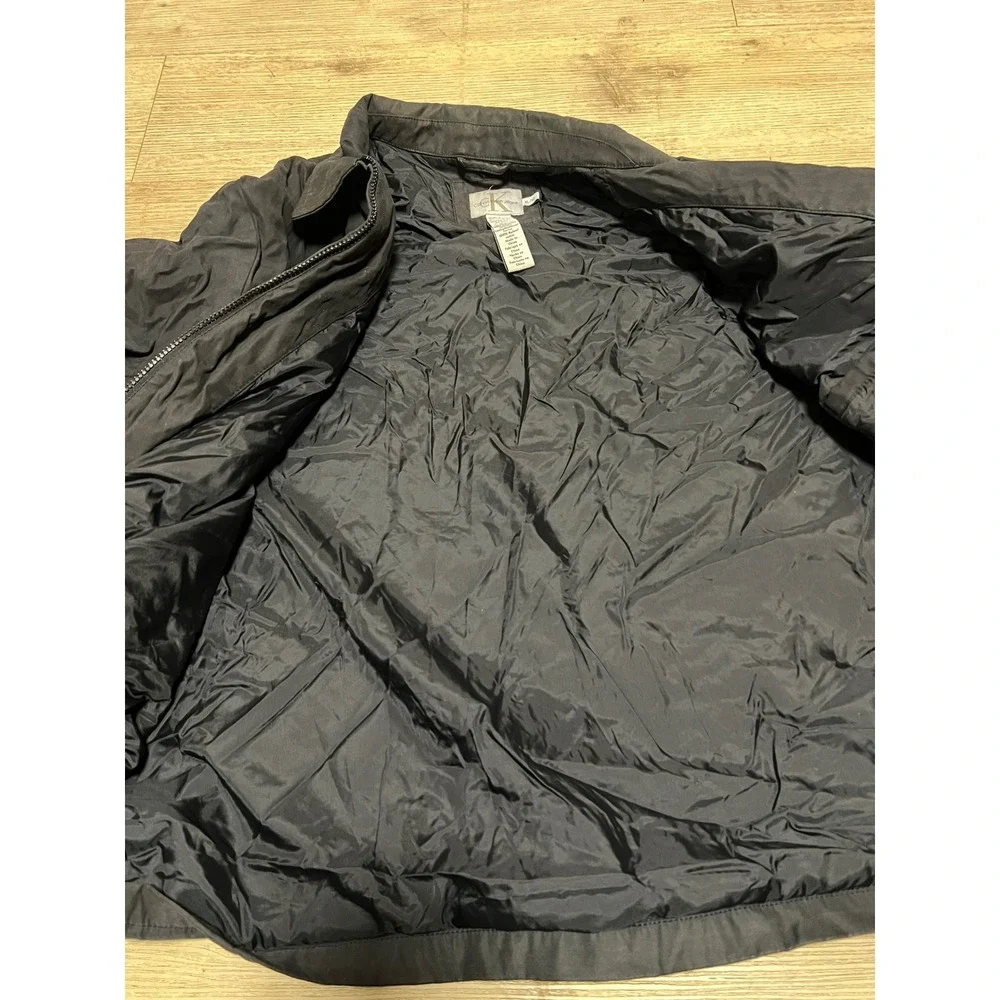 Calvin Klein Mens Work Style Jacket Bomber Black Size XL Full Zip‎